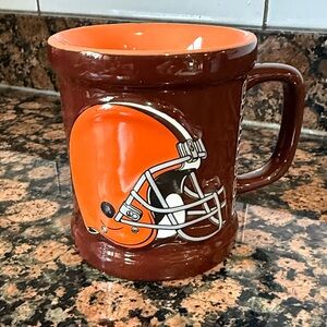 Vintage Original Cleveland Browns 1999 NFL 3D Sculpted Helmet Ceramic Coffee Mug